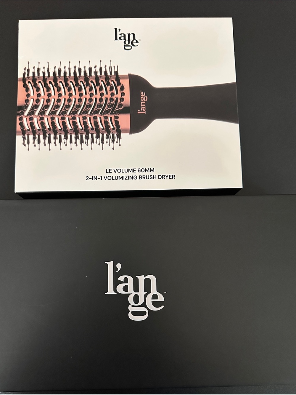 Lange 2-in-1 Volumizing Brush Dryer - Black/Rose Gold